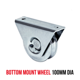 Bottom Mount Wheel 100mm dia
